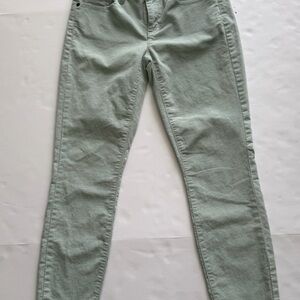 J. Crew Light Green Cotton-Blend Trousers